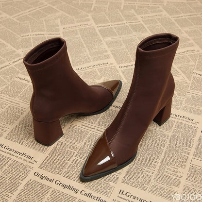 High Heels Pointed Short Thin and Tall Boots