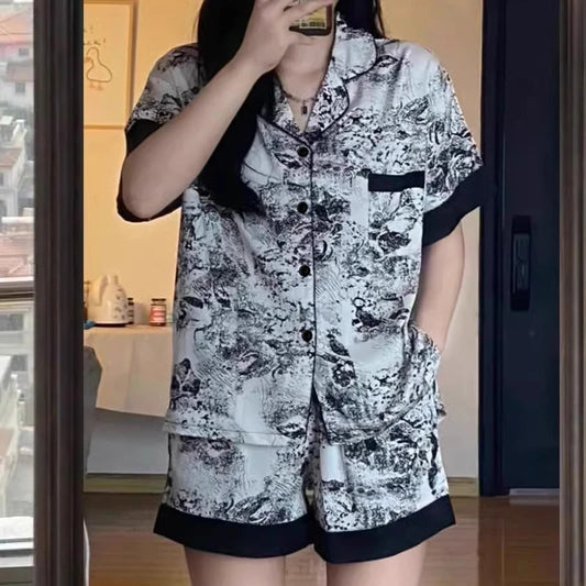 Chinese Elegant Ink and Wash Painting Pajamas
