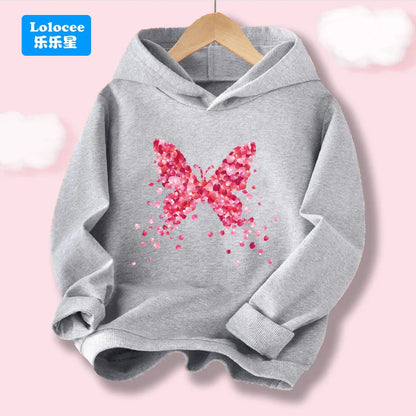 Petal Butterfly Spring Autumn Soft Cotton Hoodies