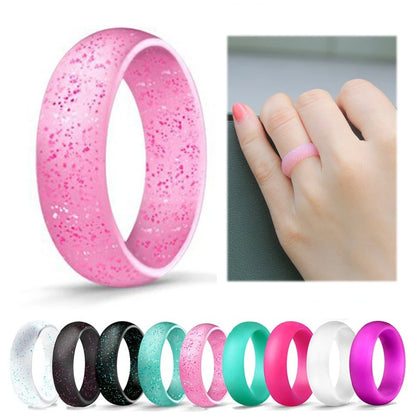 Silicone Hypoallergenic Crossfit Flexible Rubber Finger Rings