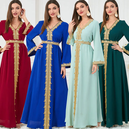 Muslim Loose Abaya Long-Sleeved Dress
