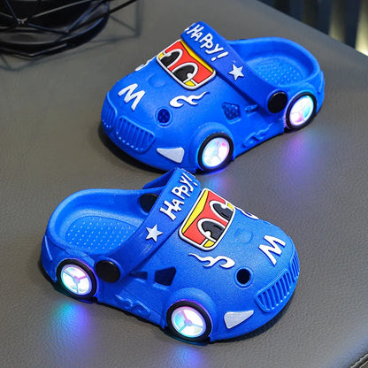 Car Shaped Wheels Will Light Up Soft Bottom Slippers