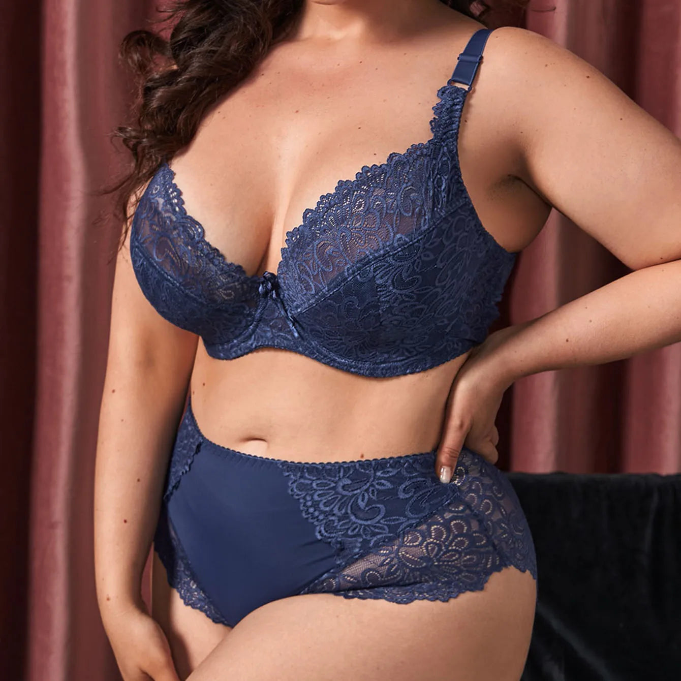 Thin Underwire Lingerie Plus Size Set