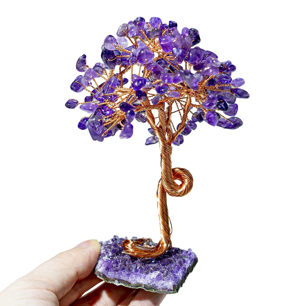 Amethyst Healing Crystals Tree Wrapped