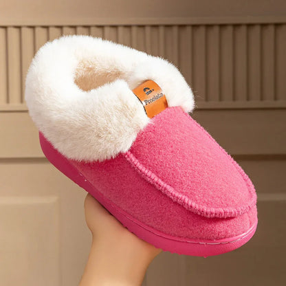 Wedge Foam Warm Fuzzy Bedroom Shoes
