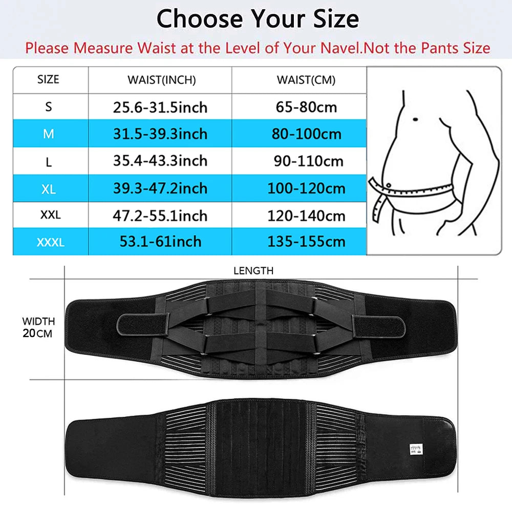 Double Pull Back Lumbar Support Belt