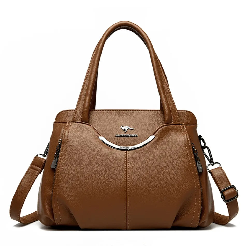 Luxury Soft Leather Crossbody Shoulder Tote Handbags