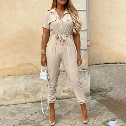 Casual Slim Fit Jumpsuit Pants