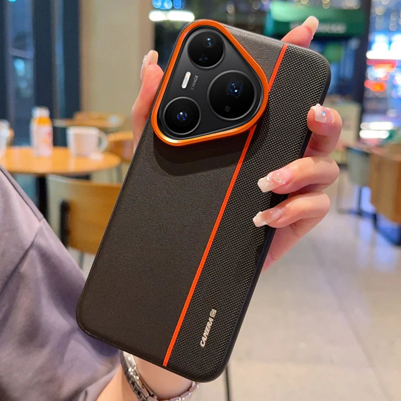 Huawei Pura Luxury PU Leather Shockproof Cover