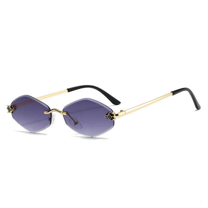 Diamond Shape Leopard Sunglasses