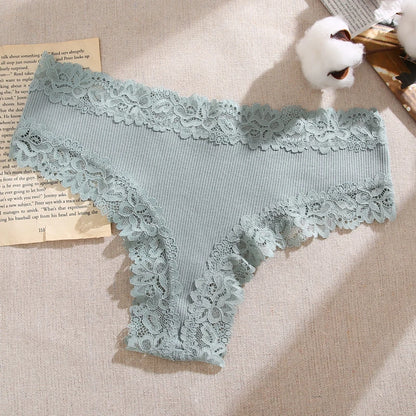 Perspective Lace Panties Sexy Low Rise Brazilian G-String Lingerie