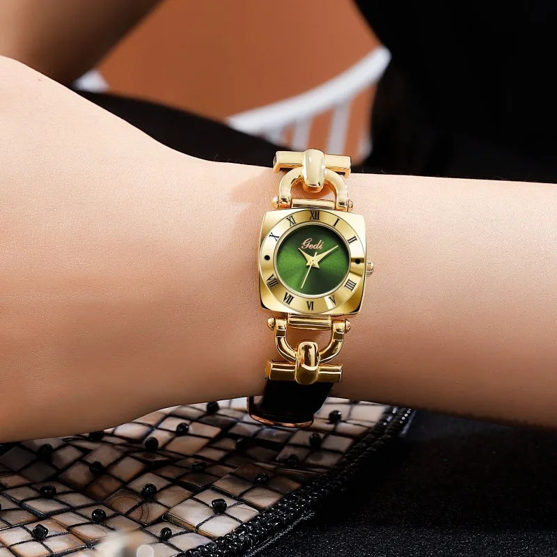 Niche Square Leather Straps Waterproof watches