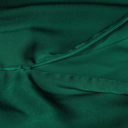 فستان طويل فاخر من الحرير والساتان بدون أكمام