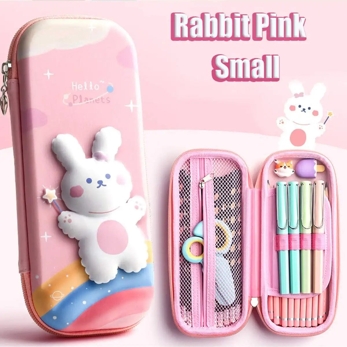 3D Large Capacity Unicorn Pencil Case Kawaii Cute Pen Box Bag