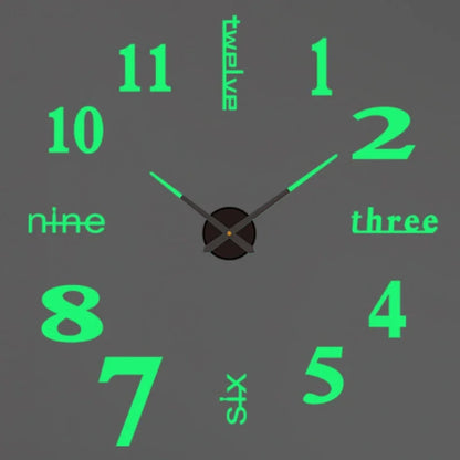 Large 3D Wall Clock Luminous Classic Wall Clocks