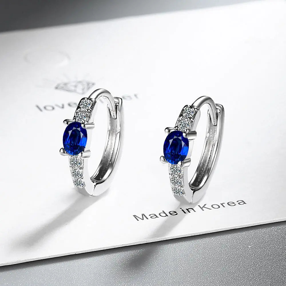 925 Sterling Silver Multiple zircon Earring