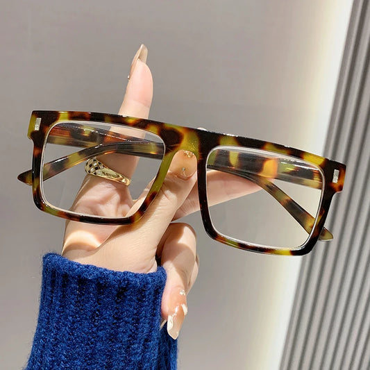 Square Frame Big Face Slimming Reading Glasses