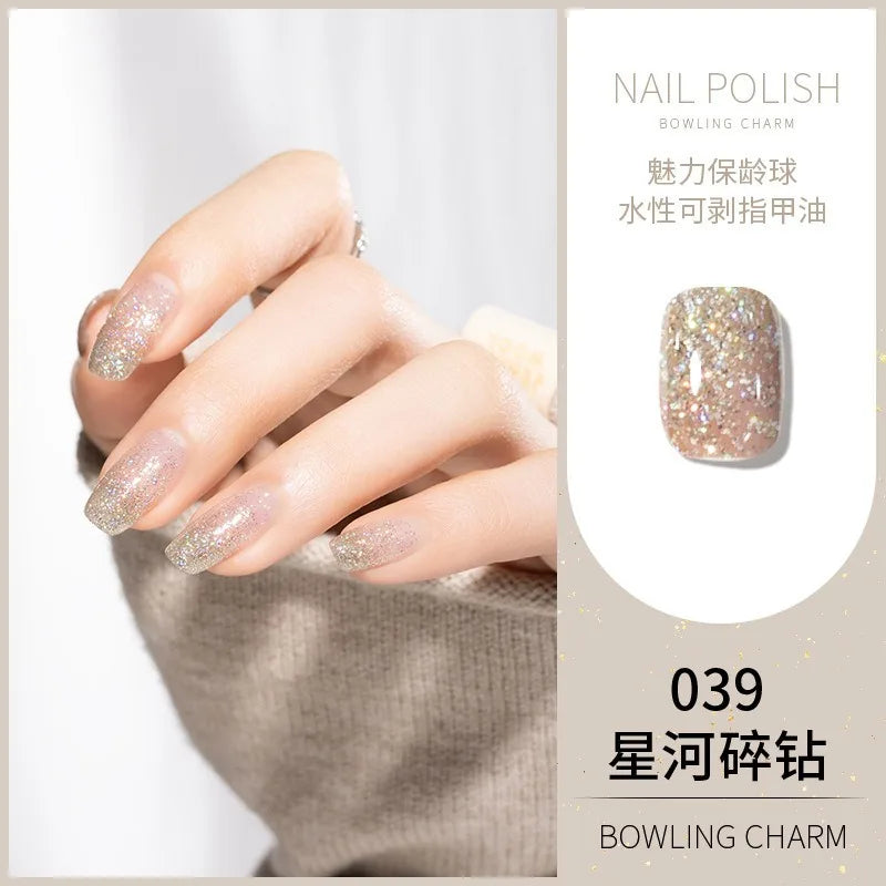 40 Colors Nail Polish Water-based Quick Drying Tearable Nail Art