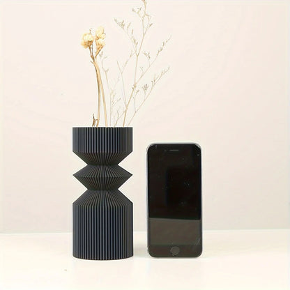1 Nordic black plastic vase for home decoration