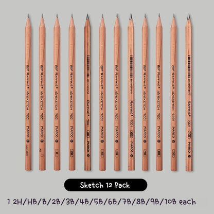 5/6/7/12 PCS Charcoal Graphite Sketch Pencils Set