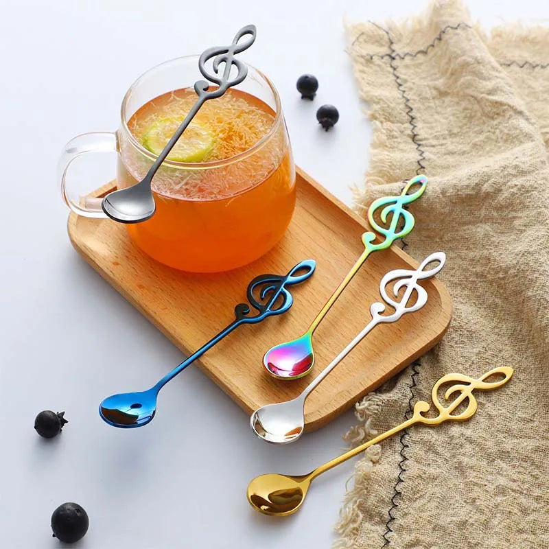 Stainless Steel Coffee Stirring Musical Note Spoon