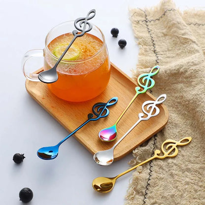 Stainless Steel Coffee Stirring Musical Note Spoon