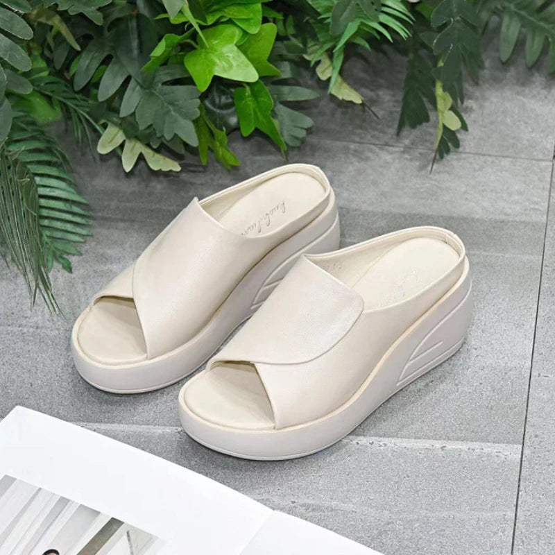 Open Toe Thick Bottom Slipper