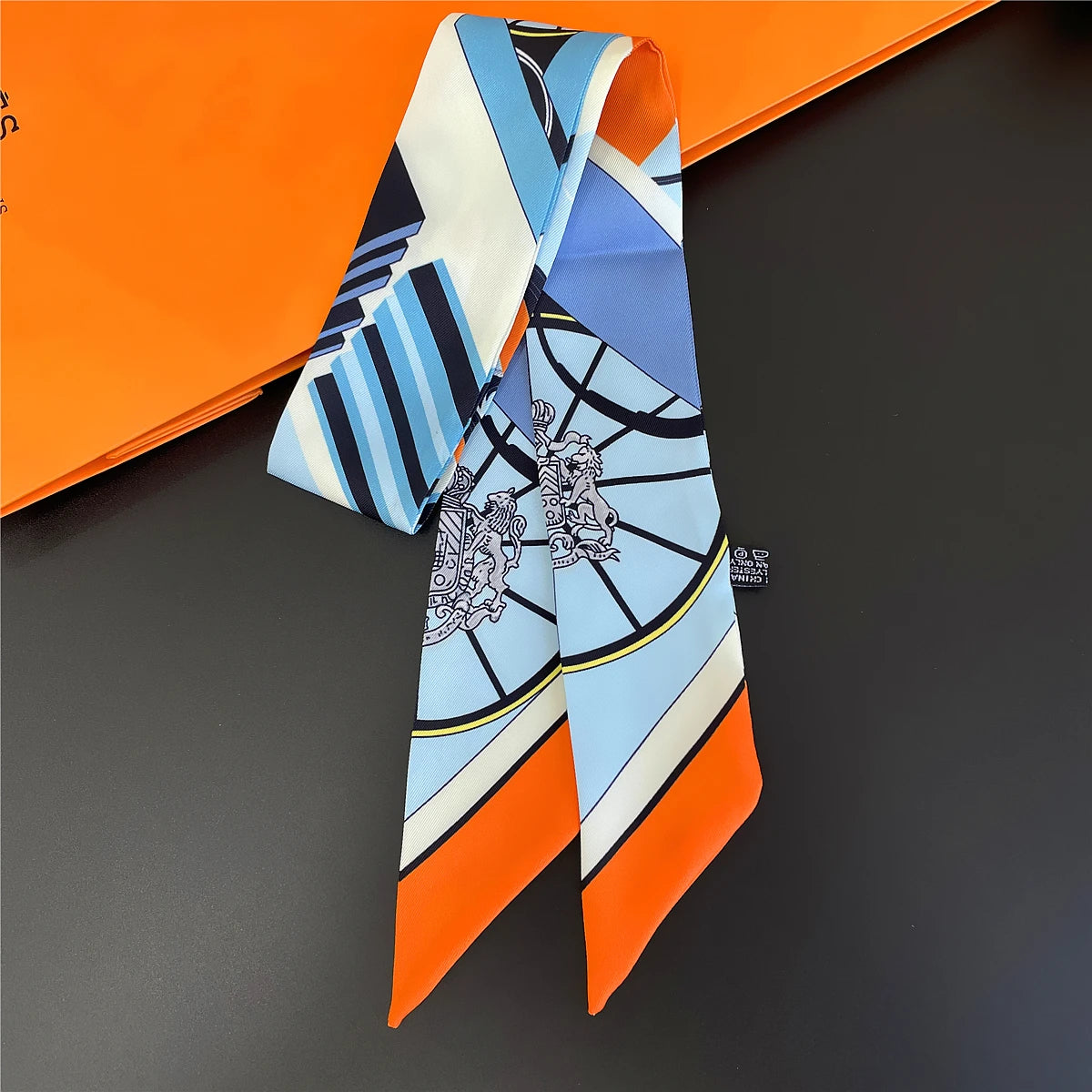 Zebra In Flowers Scarf Luxury Silk Scarf Hair Headband Foulard Skinny Scarves