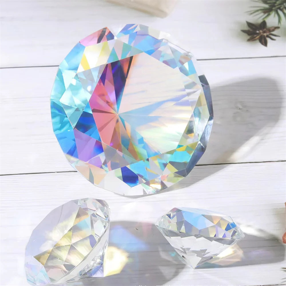 30-80mm AB Colorful K9 Crystal Diamond Rainbow Make