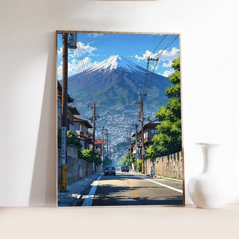 Japanese Tokyo Teahouse Cartoon Canvas Print