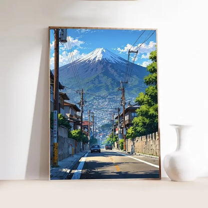 Japanese Tokyo Teahouse Cartoon Canvas Print