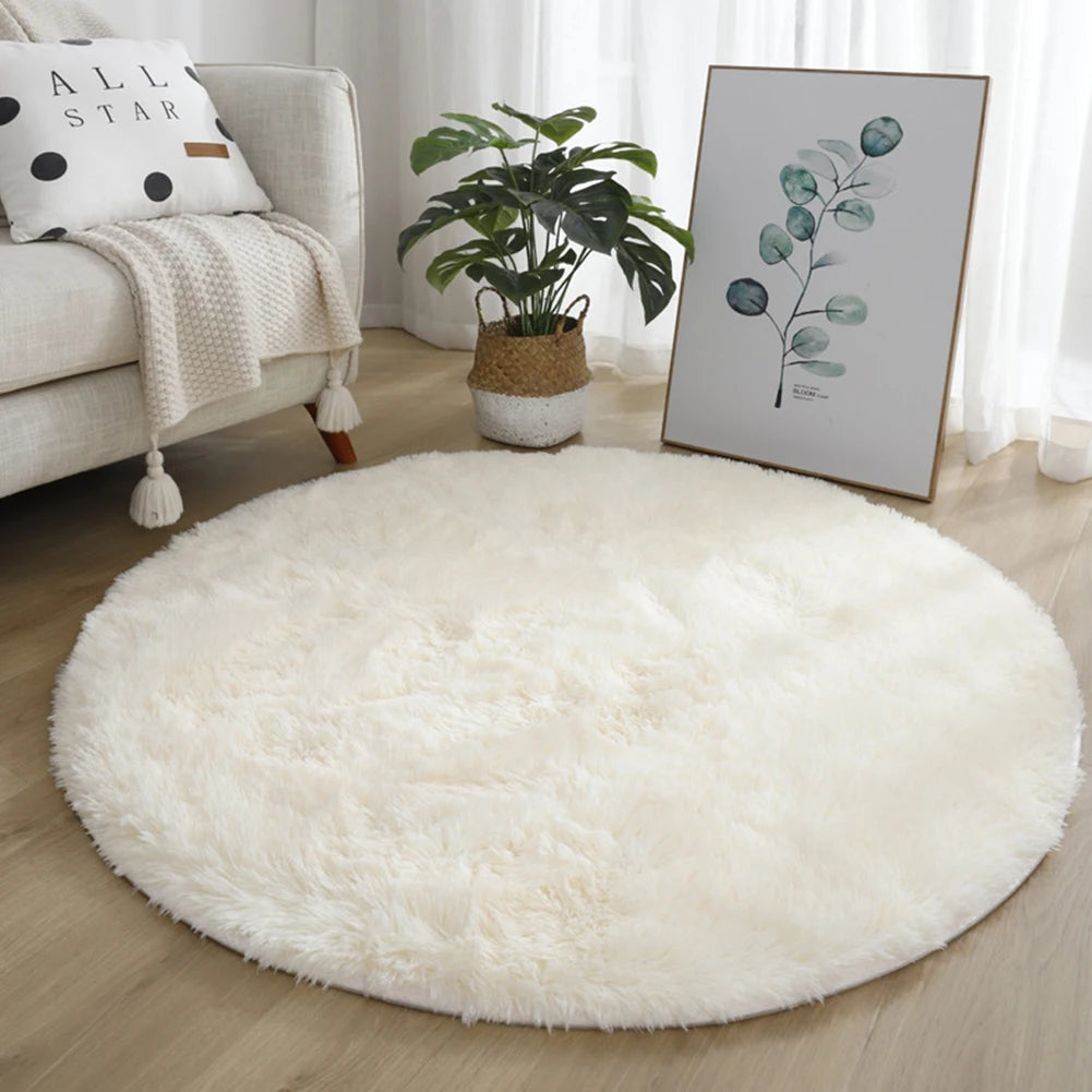 1pc home Rugs Large Shaggy Rug Round Mat