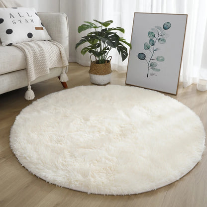 1pc home Rugs Large Shaggy Rug Round Mat