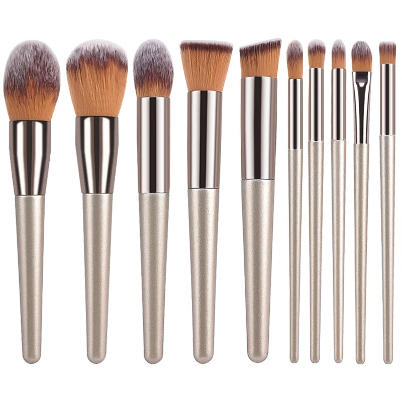 12pcs Makeup Brush Kit Soft Synthetic Hair Make Up Brushes Foundation Blush Eyeshadow Cosmetic Makeup Tools