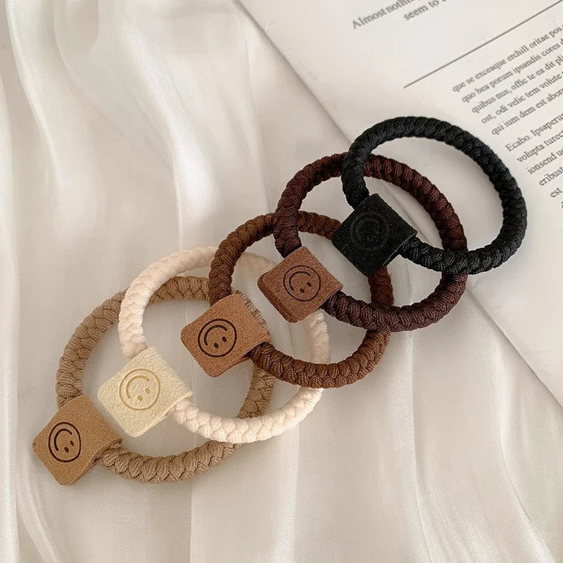 5/10pcs Simple Heart Ball  Scrunchie  Ties Ropes