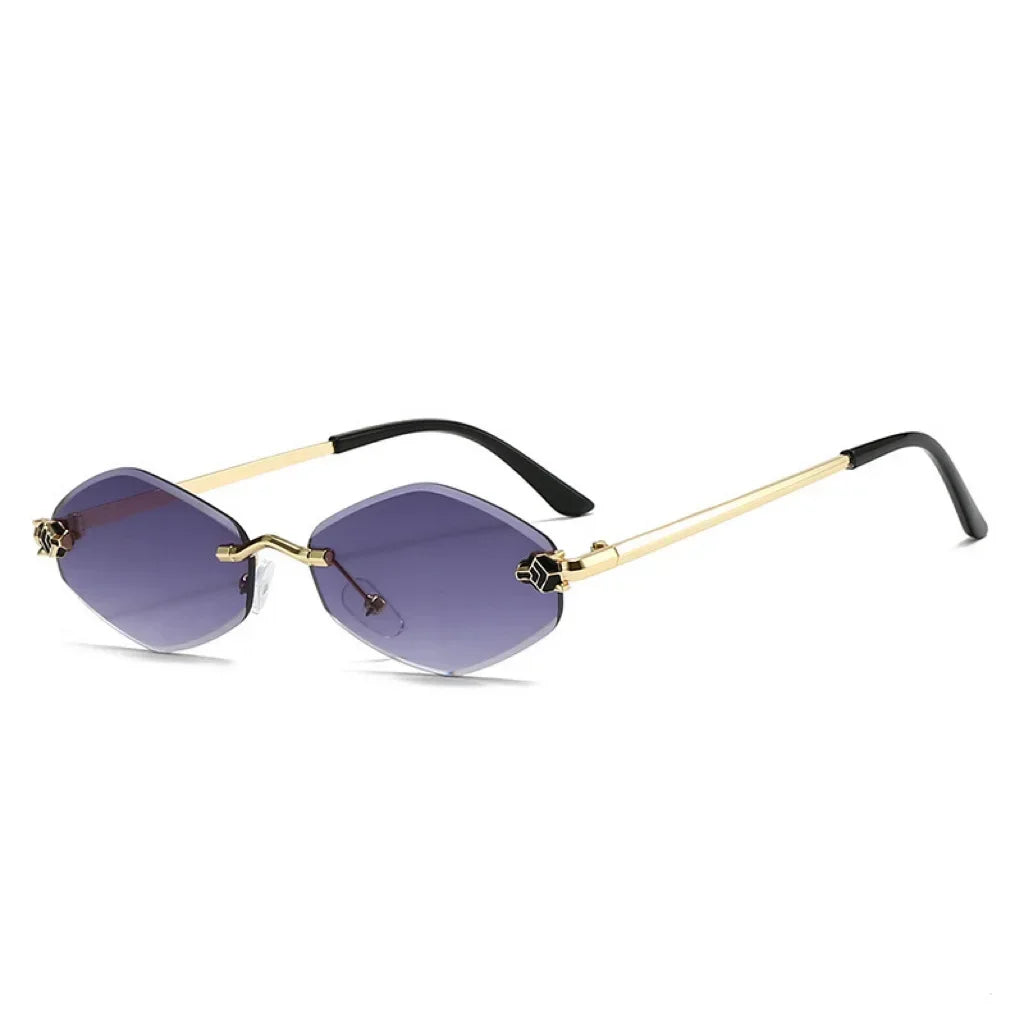 Diamond Shape Leopard Sunglasses