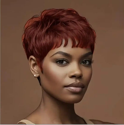 Short black Pixie cut wig