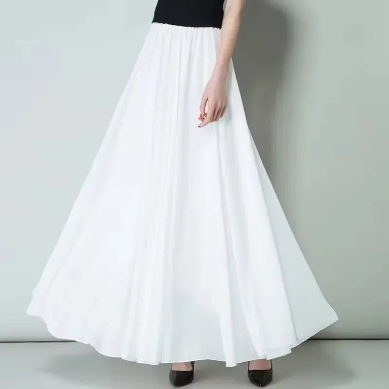 Chiffon Dance High Waist Long Skirts