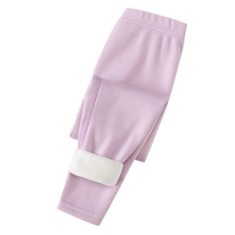 3/1 Piece Autumn And Winter Children Solid Color Thick Warm Leggings
