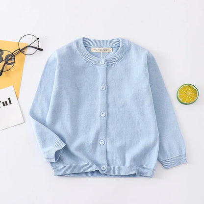 100Cotton Girls Knitting Cardigans Kids Sweater Toddler
