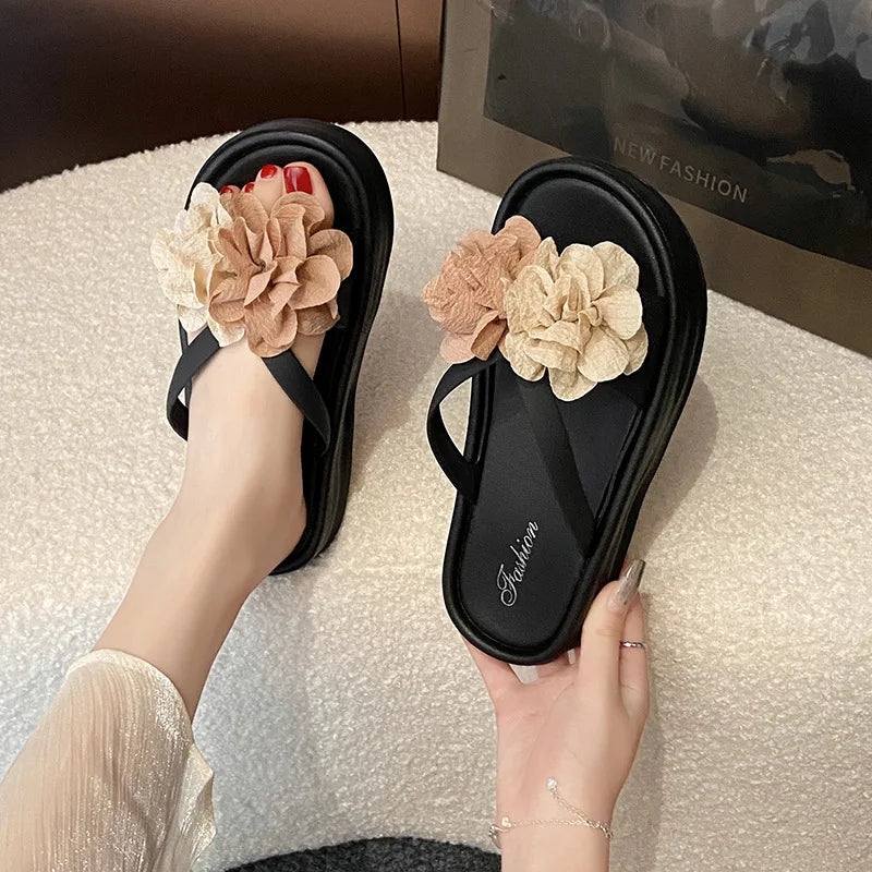 DANA Two-Tone Floral Sandals