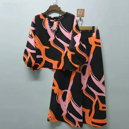 Elegant Geometric Print Matching Bohemian Set