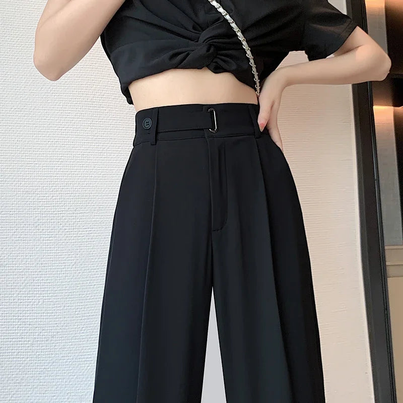 Casual Wide Leg Office Pants