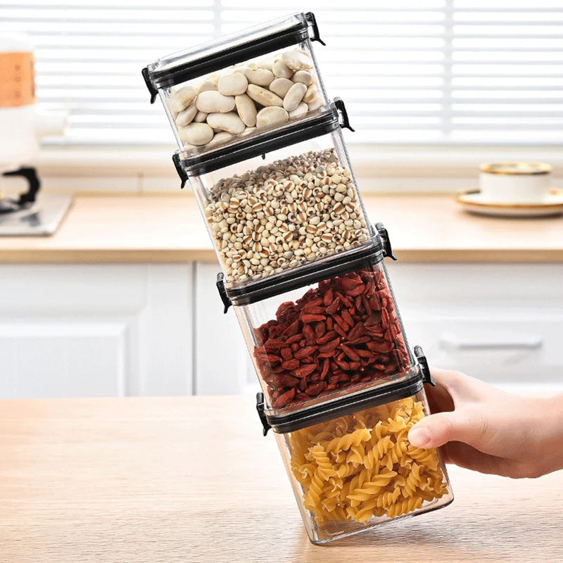 Sealed Jars Grain Storage Organizer Jars Set