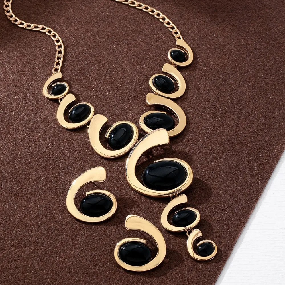 3Pcs/Set Geometric Jewelry Elegant Vintage Bohemian Spiral Snail Coil Set