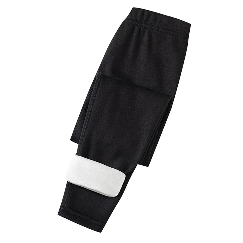 3/1 Piece Autumn And Winter Children Solid Color Thick Warm Leggings
