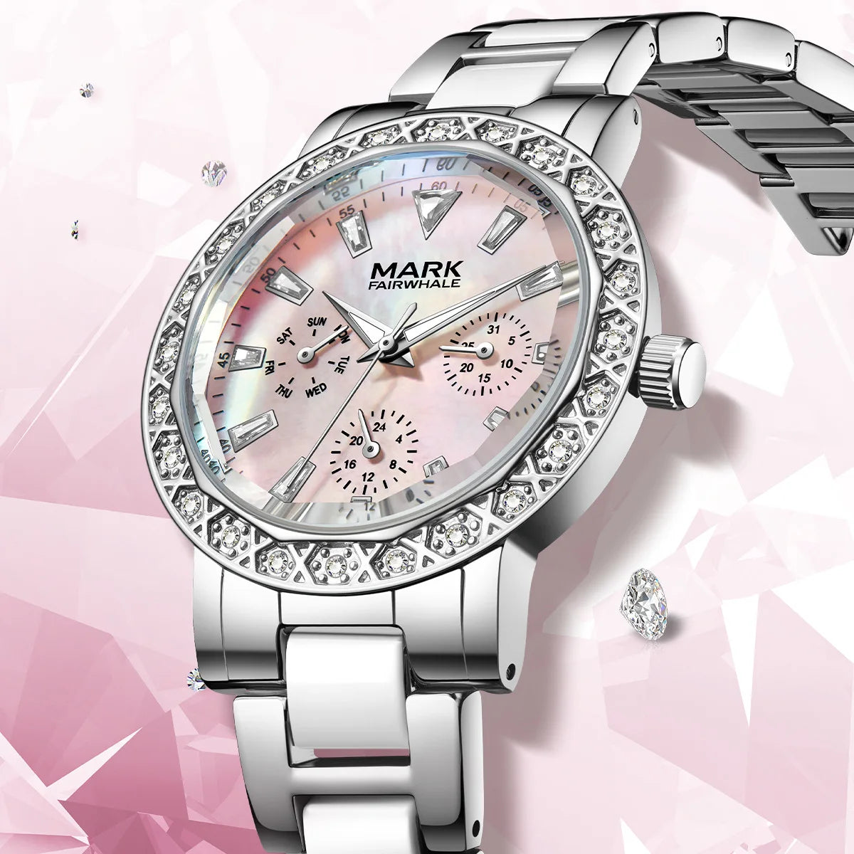 Diamond Ceramic Chain Quartz Watch