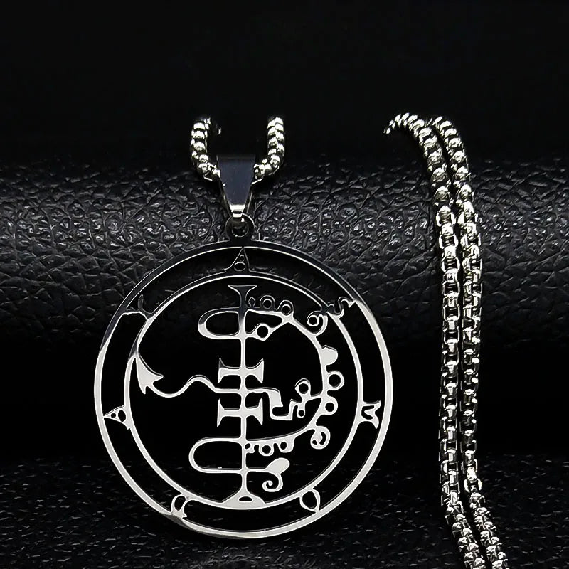 Sigeal Sigil De Lucifer Stainless Steel Satan Necklace
