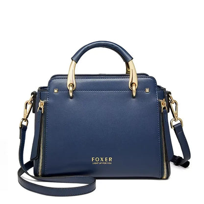 Split Leather Shoulder Elegant Large Tote Bag