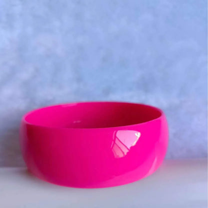 Colorful Candy Acrylic Wide Face Bangle Bright and Exaggerated Resin Bracelet